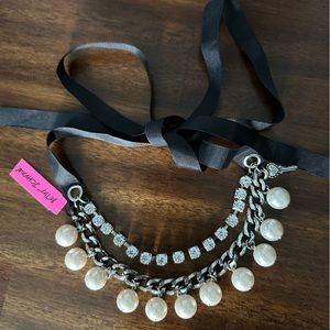 Betsey Johnson Ribbon Necklace